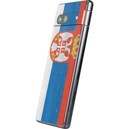 Serbia Flag Distressed Google Pixel 7a Skin